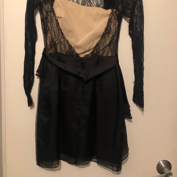 ABS Allen Schwartz size S Black Lace Dress - Picture 3 of 5